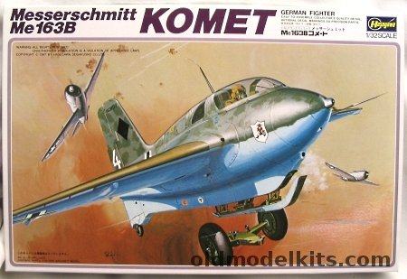 Hasegawa 1/32 Messerschmitt Me-163B Komet With Aires Cockpit Set / DefModel Wheel Set / Master Model Armament and Pitot, S4X plastic model kit